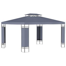 Outsunny 10' x 13' Patio Gazebo, Double Roof Outdoor Gazebo Canopy Shelter with Screen Decorate Corner Frame, for Garden, Lawn, Backyard and Deck