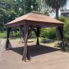 Outdoor 11x 11Ft Pop Up Gazebo Canopy With Removable Zipper Netting,2-Tier Soft Top Event Tent