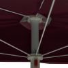 Garden Half Parasol with Pole 70.9"x35.4" Bordeaux Red