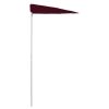 Garden Half Parasol with Pole 70.9"x35.4" Bordeaux Red