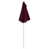 Garden Half Parasol with Pole 70.9"x35.4" Bordeaux Red