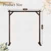 7.2ft Wooden Wedding Arch Dark Brown