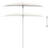 Garden Half Parasol with Pole 70.9"x35.4" Sand