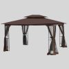 13x10 Outdoor Patio Gazebo Canopy Tent With Ventilated Double Roof And Mosquito net(Detachable Mesh Screen On All Sides),Suitable for Lawn, Garden