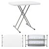 76*50*70.5cm Liftable Garden Plastic Table White