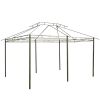 Outsunny 10' x 13' Patio Gazebo, Outdoor Gazebo Canopy Shelter with Curtains, Vented Roof, Steel Frame for Garden, Lawn, Backyard and Deck, Sage Gray