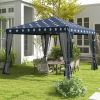 Outsunny 10' x 10' Pop Up Canopy Tent with Netting, Instant Gazebo, Ez up Screen House Room with Carry Bag, Height Adjustable, for Outdoor, Garden