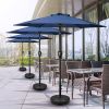 Simple Deluxe 7.5' Patio Outdoor Table Market Yard Umbrella with Push Button Tilt/Crank, 6 Sturdy Ribs for Garden, Deck, Backyard, Pool, 7.5ft, Blue