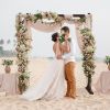 7.2ft Wooden Wedding Arch Dark Brown