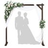 7.2ft Wooden Wedding Arch Dark Brown