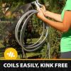 Bionic Steel Garden Hose, 304 Stainless Steel Metal Water Hose ‚Äì Flexible, Lightweight, Crush Resistant Aluminum Fittings, Kink & Tangle Free